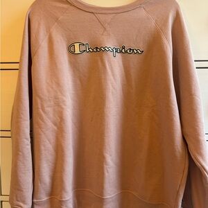 Champion women’s Crewneck Sweatshirt in Dusty Rose